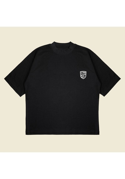 Startmore Gray Porsche 911 Baskılı Oversize Unisex Pamuklu Nefes Alan Kalın Kumaşlı Siyah