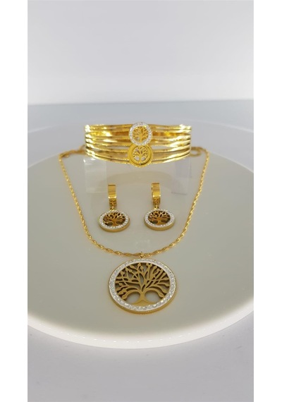Sones Çelik Takı Setleri Sns50214 Gümüş - Rose Gold