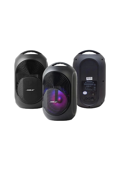 Shile Sl-2018a El Mikrofonlu-kumandalı Usb/sd/bt Işıklı Taşınabilir Şarjlı Seyyar Anfi Diğer