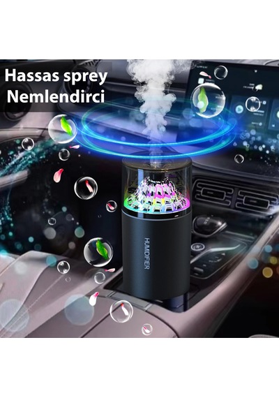 Rgb Işıklı Ultrasonik Hava Nemlendirici Sessiz Çalışan Mini Masaüstü Difüzör