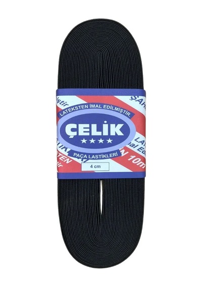 Veraura Lifestyle 10 M 4 Cm Siyah Paça Lastiği Çok Renkli