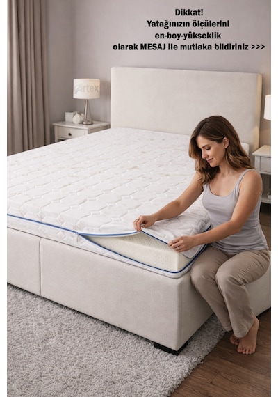 Kılıf Cotton 90x200 Yatak Kılıfı Koruyucusu Yatak Örtüsü Fermuarlı Kılıf Kapitone