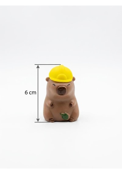 Büyük Küçük Mini 2'li 10 Cm Ve 6 Cm Kapibara Dekoratif Oyuncak Hayvan Figür Seti Hayvan Figürü