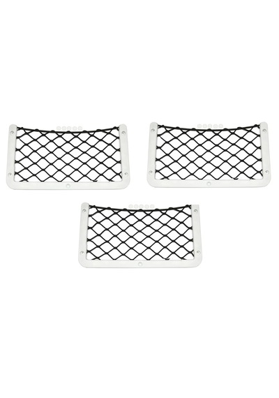 3 Adet Fileli Ceplik. Tekne Ve Karavan File Ceplik. 14x30cm