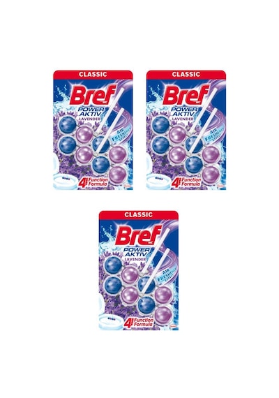 Bref 3'lü Power Aktif Lavanta Klozet Bloğu 2 x 50 G