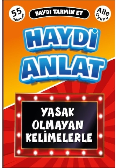 Haydi Anlat Kart Oyunu Zeka Akıl Strateji Yasak Olmayan Kelimelerle Anlat 55 Kart