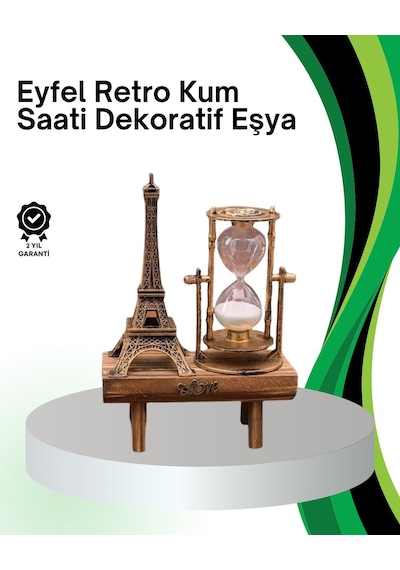 Dekoratif Kum Saati Ahşap Malzeme Hediyelik Masa Aksesuarı Belirtilmemiş