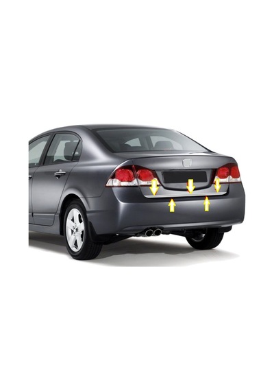 Ebal Otomotiv Honda Civic Krom Alt Bagaj Çıtası 2007-2012 P. Çelik