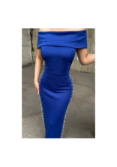 Store Scuba Elbise Kumaş Esnek Straplez Zümrüt - 935897457 Zümrüt