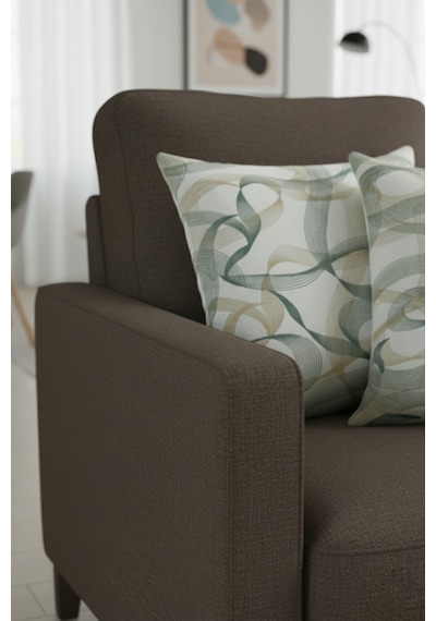 Chevron Bohem Dekoratif Punch Yastık Kırlent Kılıfı 2 Adet 45x45 Zen Dalga İndigo 45 x 45