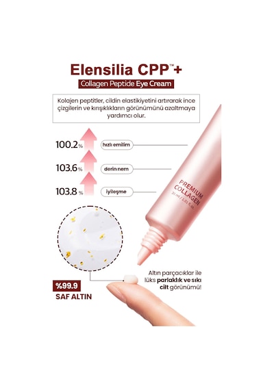 Elensılıa Premium Kolajen Elensilia 3. Nesil Göz Kremi Elensilia CPP Premium Collagen Peptide Eye Cream 30ml