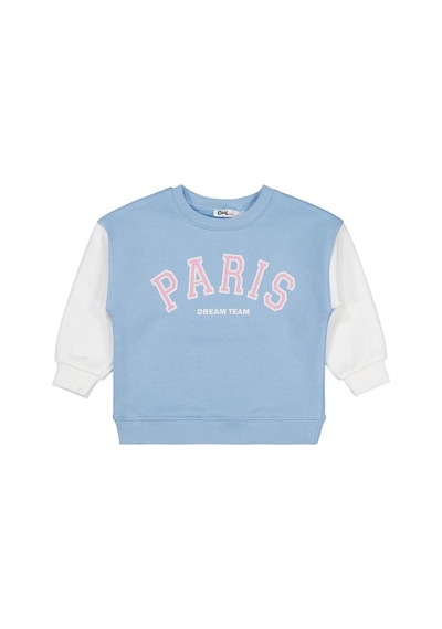 Civil Girls Paris Baskılı 2-5 Yaş Sweatshirt Mavi