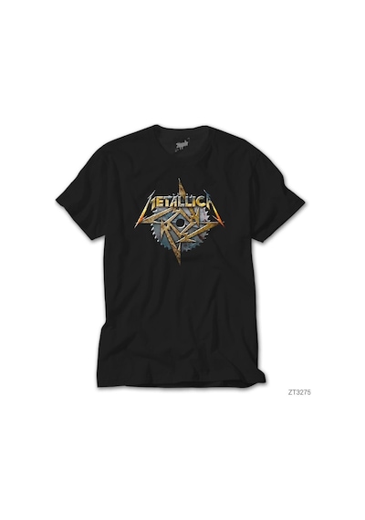 Metallica Blade Chain Siyah Tişört Siyah