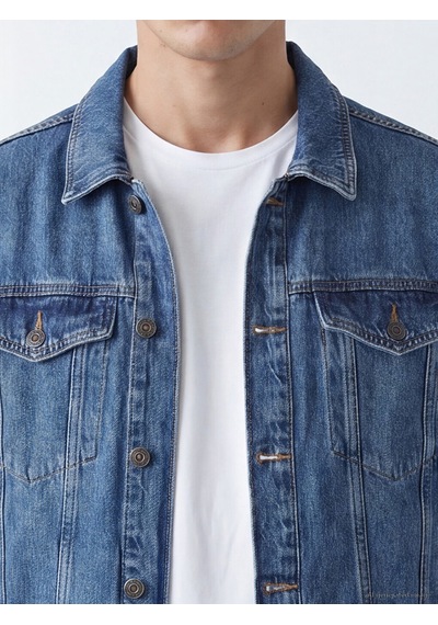 Lcw Jeans İndigo Regular Fit Erkek Jean Ceket