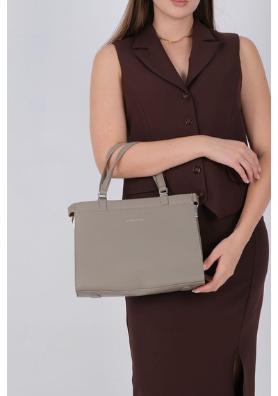 Silver Polo Sp1237 Kadın El Çantası Cilt Bej-bej