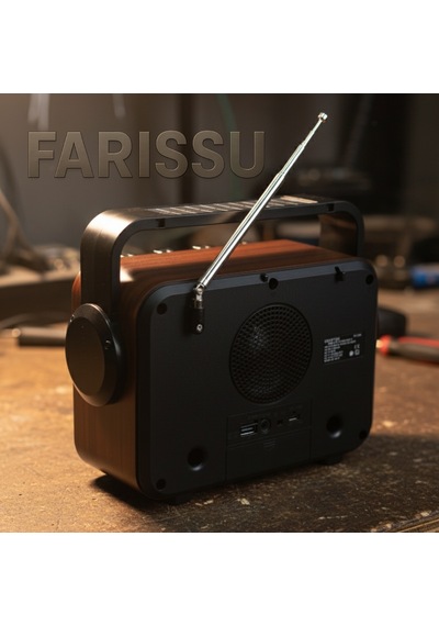 Rt-734 Gerçek Eskitme Görünümlü Şömine Efektli Nostaljik Radyo Güneş Enerjili, Bluetooth'lu, Fenerli