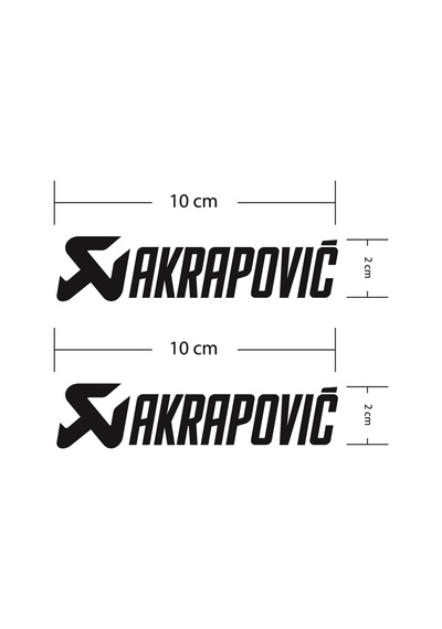 Akrapovic Siyah Motosiklet Sponsor Markası Sticker Etiket Modeli