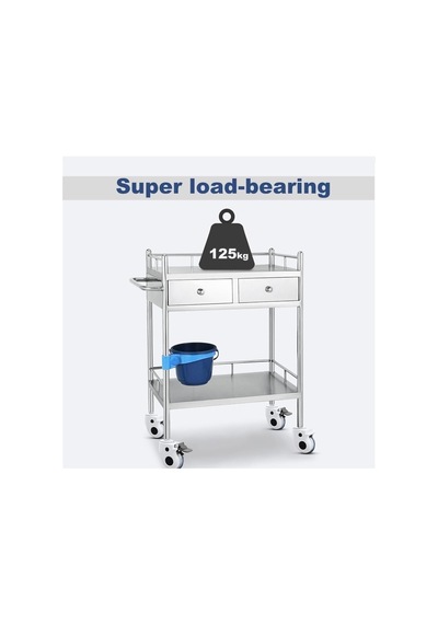 Tr Sepet, Ticari Servis Arabası, Kir Kovalı Lab Rolling Cart, Catering Veya Klinik İçin Paslanmaz Çelik Yardımcı A