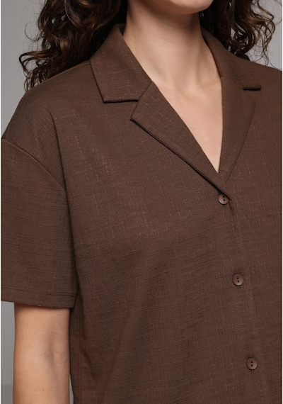 Colin's Colins Regular Fit Polo Yaka Düz Kadın Kahverengi Kısa Kol Tişört Cl1081222 Q1.v1 Brw Colin's Colins Regular Fit Polo Yaka Düz Kadın Kahverengi Kısa Kol Tişört Cl1081222 Q1.v1 Brw