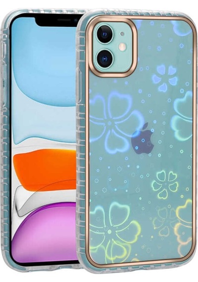 Apple Uyumlu iPhone 11 Kılıf Desenli Parlayan Transparan Kapak