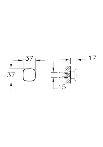 VitrA Eternity A4488026 Küçük Kare Askı, Bakır Bakır