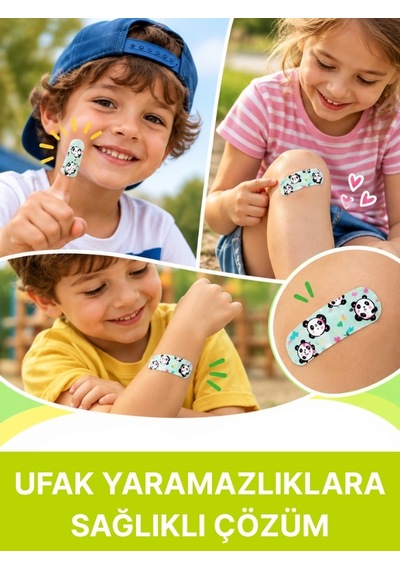 Yumurcak Çocuk Yara Bandı 20 Adet 19x72 Mm Renkli Desenli