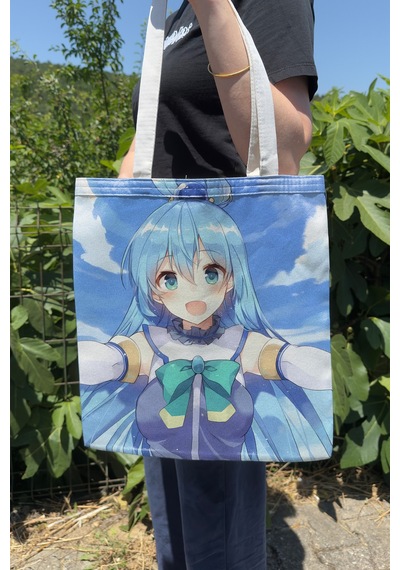 Zipzap Konosuba V5 Yazlık Kışlık Çift Taraflı Kanvas Baskı Bez Çanta Anime Çantası