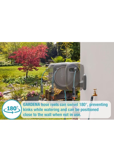 Gardena 8040 50 Ayak Duvara Monte Geri Çekilebilir Makara Hortum Diğer
