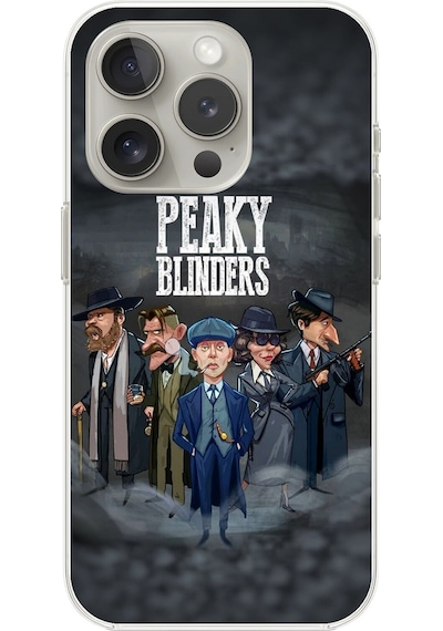 Apple Uyumlu iPhone 14 Pro Max Şeffaf Kılıf Peaky Blinders Tasarımlı
