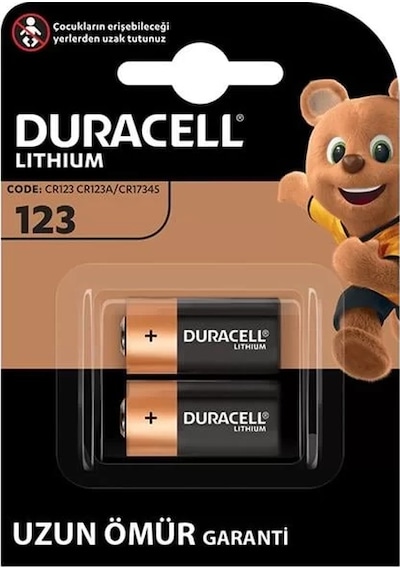 Cr123 / Cr123a / Cr17345 3 Volt Lityum Pil 2'li Paket