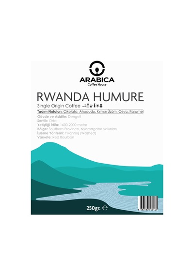 Rwanda Humure Çekirdek Kahve 250g Nitelikli Orta Kavrulmuş Çekirdek
