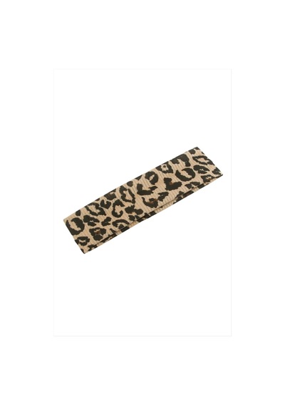 Leopar Desenli Saç Bandı 6 Cm Çok  Renkli