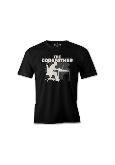 The Codefather Coding Siyah Erkek Tshirt 001