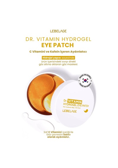 LebelC Vitamini ve Kafein İçeren Aydınlatıcı Göz Altı Maske Seti 60 Adet LebelDr Vitamin Eye Patch