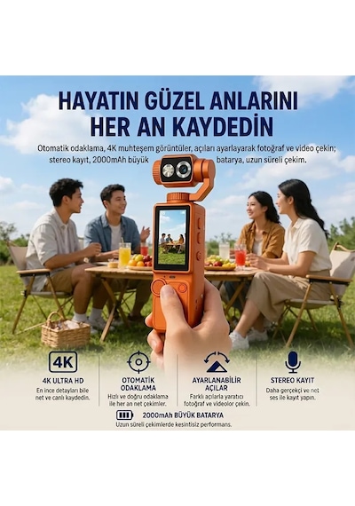 Ally Q8 Pocketpro 4k Dijital Vlog Kamerası- 5775