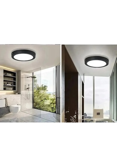 Cata Ct-5235 18w Panel Led Armatür Siyah Yulvarlak Sıva Üstü Metal Kasa Beyaz Işık 6400k Siyah