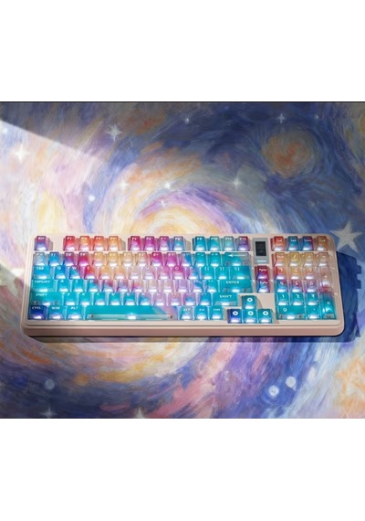 Nebula Bulutu Keycaps Renkli Sisli Mekanik Rgb Klavye Tuş Takımı