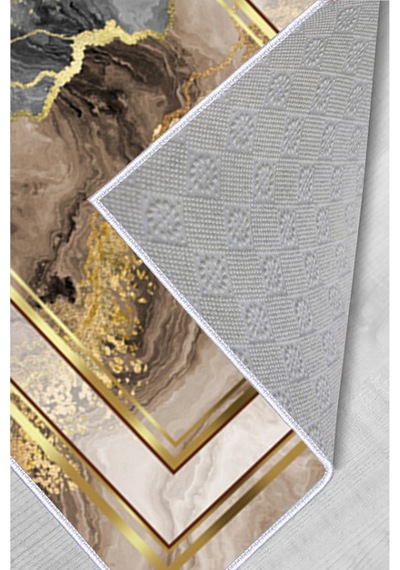Rovigo Home Dijital Baskı Yıkanabilir Kaymaz Taban Salon Halısı RVG0307-HY1180 Çok Renkli