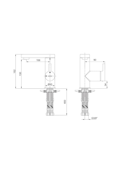 E.c.a. Mina 102108938h Lavabo Bataryası Krom