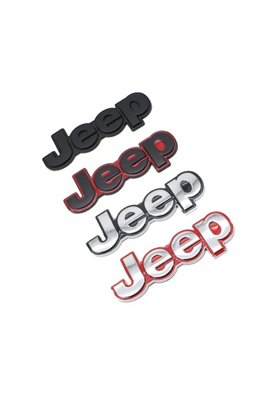 Jeep Bagaj / Kaput Yazı Logo Siyah Kırmızı Gölgeli Metal Hood Tru