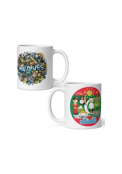 Maldivler Kupa Bardak 2 Adet Seyahat Hatıra Maldives Mug