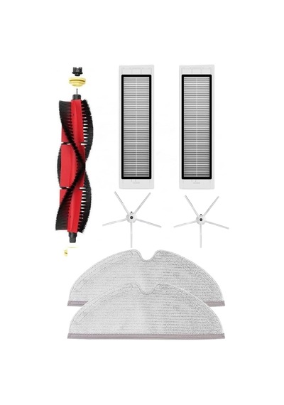 7 Parça Roborock S5 Max Beyaz Yan Fırçalı Ultra Set, Roborock S5 Max S50 S6 S6 Maxv S6 Pure İle Uyumlu Ultra 7 Parça Beyaz Yan Fırçalı Set