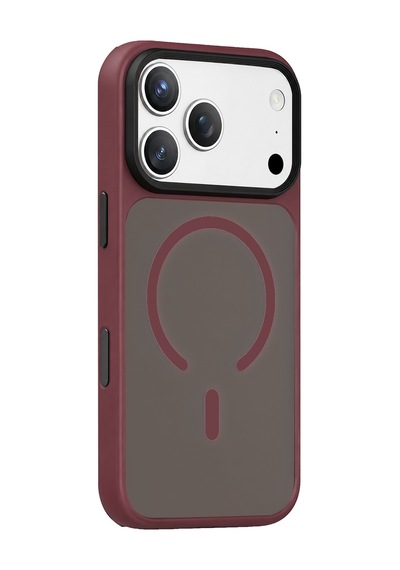 Joko - 990 - Apple iPhone Uyumlu 18 Pro Megane Magsafe Kapak - Csmo-tex - - Bordo