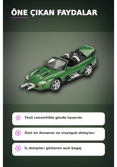 Blister Ambalajlı 1/64 Ölçek Jaguar Xkr Model Araba - Diecast Koleksiyon Oyuncağı Bx-313357