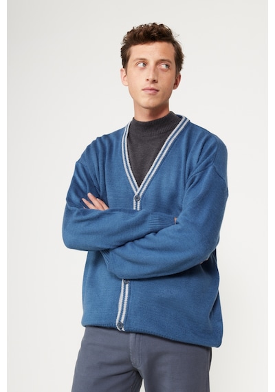 AC&Co / Altınyıldız Classics Erkek Indıgo-grı Melanj Standart Fit Normal Kesim V Yaka Triko Hırka İndigo - Gri Melanj AC&Co / Altınyıldız Classics Erkek Indıgo-grı Melanj Standart Fit Normal Kesim V Yaka Triko Hırka İndigo - Gri Melanj