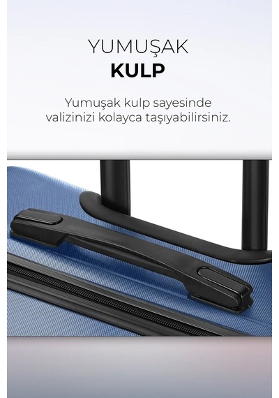 Polo&sky Spring Model Lacivert Renk Büyük Boy Valiz Bavul