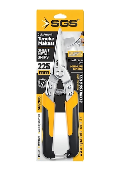 Sgs Çok Amaçlı Teneke Makası Sivri 225 Mm Sgs2095