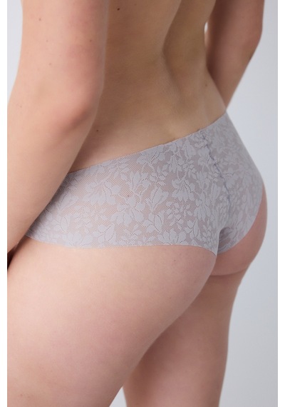 Penti Invisible Lazer Kesim Lacy Dantel Cheeky Gri Hipster Külot