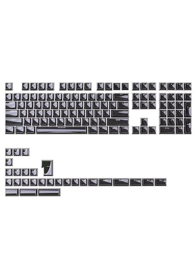 Mekanik Klavye Crystal Jelly Keycap -136 Tuşlu Yarı Saydam  Rgb Tuş Takımı Black