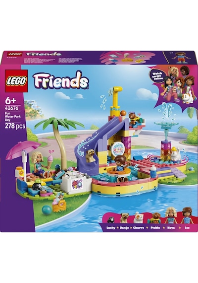 LEGO® Friends Su Parkında Eğlence 42676 - 6 Yaş ve Üzeri Çocuklar için 2 Mini Bebek İçeren Oyuncak Yapım Seti (278 Parça)